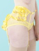 SS13 Renaissance Peplum Silk Bustle Hipster Panties (Canary Yellow)